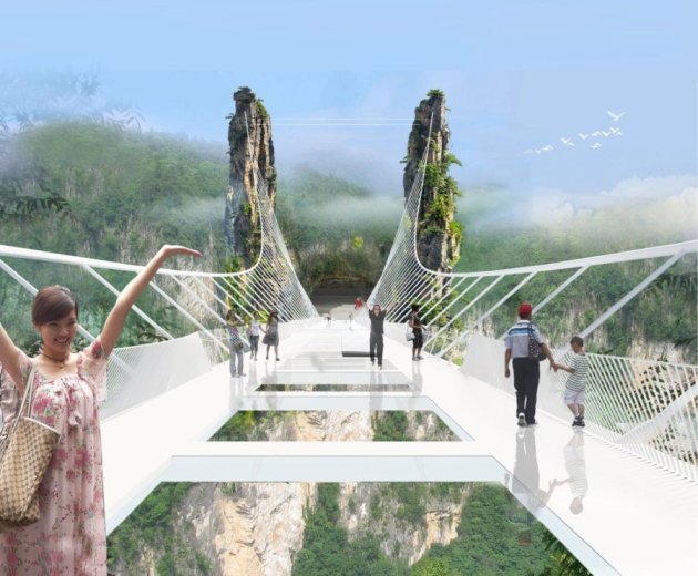 China Set to Open World’s Longest and Highest Glass-Bottom Bridge