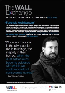Peter Wall Downtown Lecture Series Fall 2015: 